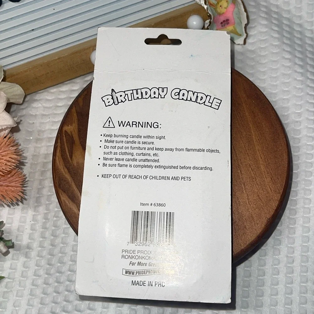 NEW Number 4 Birthday Candle With Happy birthday NEW